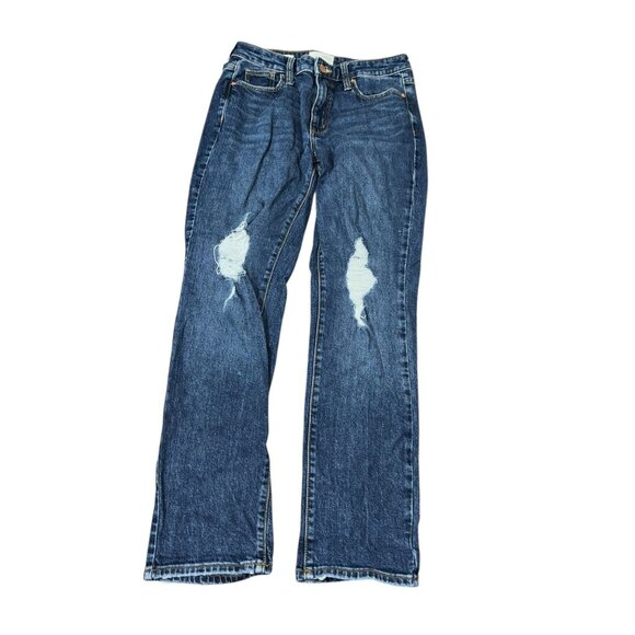 Denim - Universal Thread Goods Size 2 High Rise Slim Straight Distressed Jeans